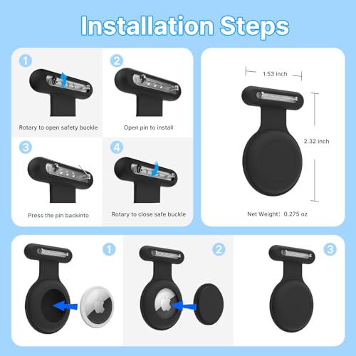 Kids Waterproof Airtag Holder: 2-Pack Air Tag Case