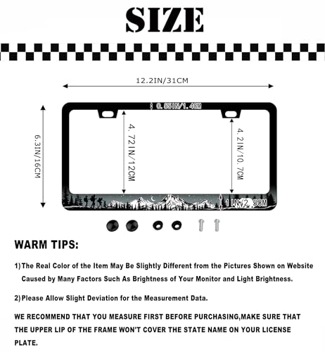 Adventure License Plate Frame - Forest Bear Design