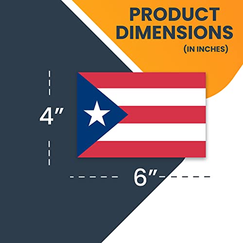 Puerto Rican Flag Magnet Decal - 4x6 Inches