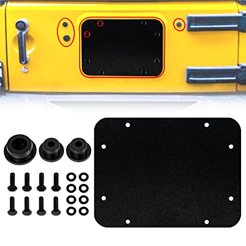 Aluminum Spare Tire Carrier Plug Set for Jeep Wrangler