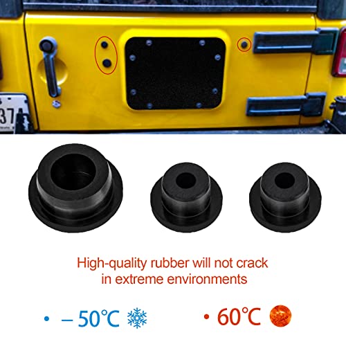 Aluminum Spare Tire Carrier Plug Set for Jeep Wrangler