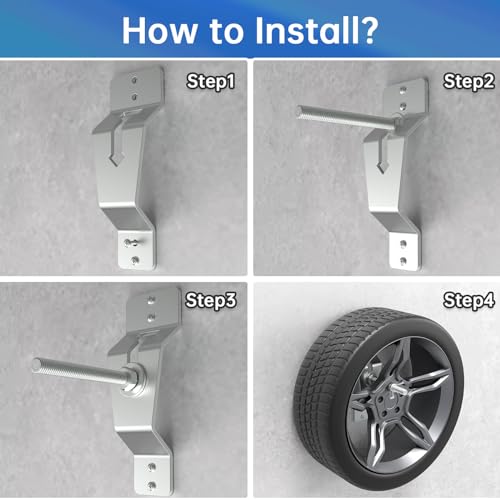 Wall Mount Spare Tire Carrier for Enclosed Trailers