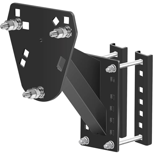 Kunzye Spare Tire Mount for Trailer, Black Steel