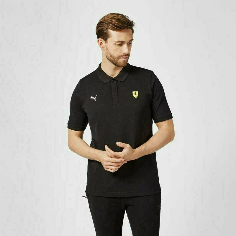 Ferrari Men's Puma Small Logo Polo Shirt Black