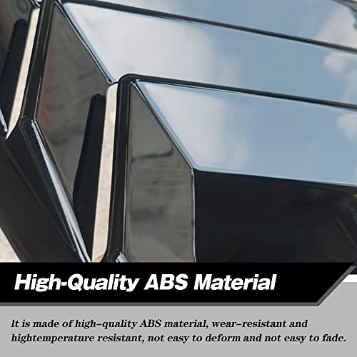 Nissan Sentra Rear Window Louvers - Bright Black