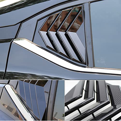 Nissan Sentra Rear Window Louvers - Bright Black