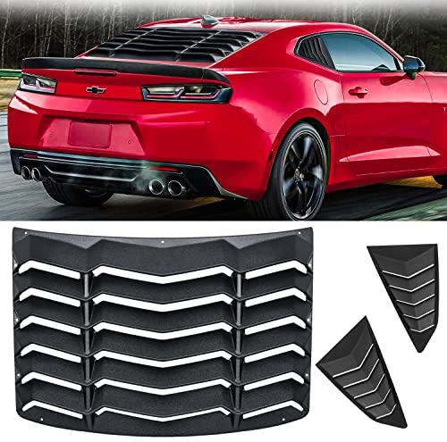 Chevy Camaro Rear and Side Window Louvers - Matte Black
