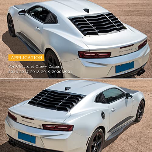 Chevy Camaro Rear and Side Window Louvers - Matte Black