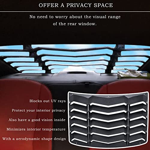 Chevy Camaro Rear and Side Window Louvers - Matte Black