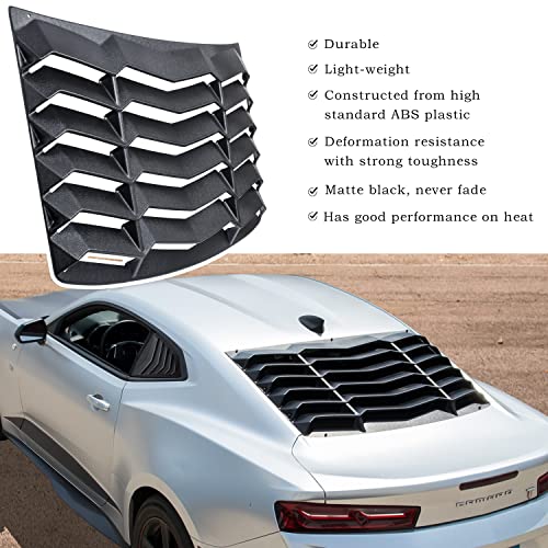 Chevy Camaro Rear and Side Window Louvers - Matte Black