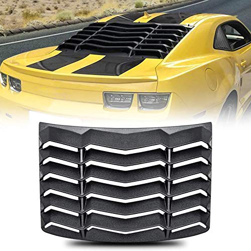 Matte Black Rear Window Louvers for Chevy Camaro