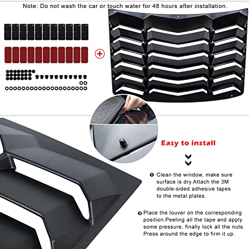 Chevy Camaro Rear and Side Window Louvers - Matte Black