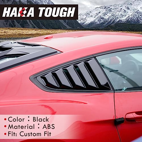 Black HAKA TOUGH Window Louvers for Ford Mustang