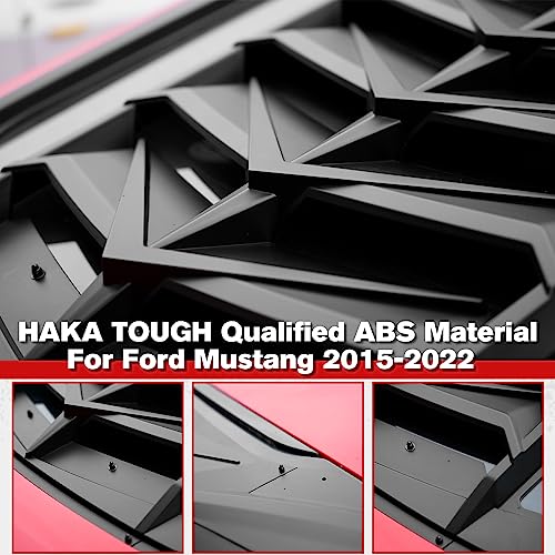 Black HAKA TOUGH Window Louvers for Ford Mustang