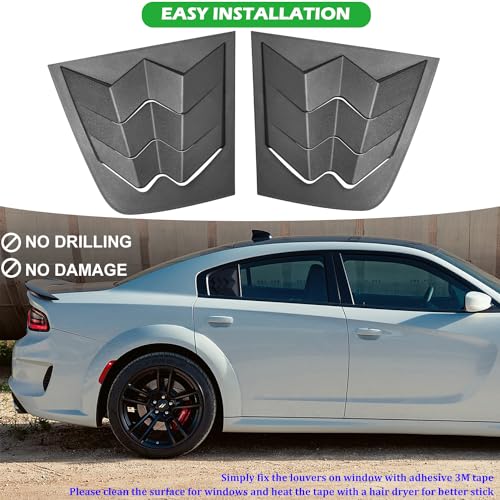 Custom Fit Side Window Louvers for Dodge Charger