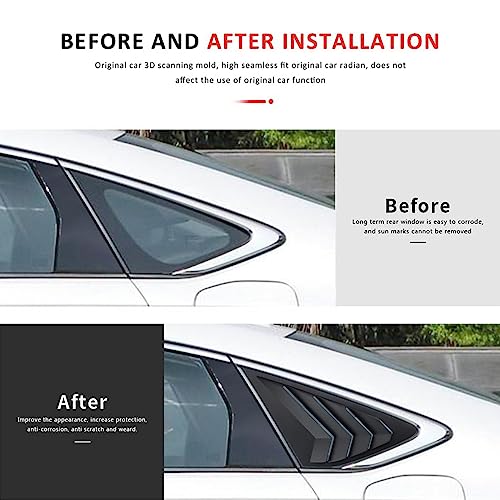 Sport Style Rear Side Window Louvers for Honda Accord