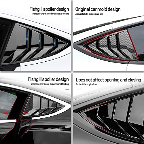 Tesla Model 3 Rear Window Louvers Carbon Fiber