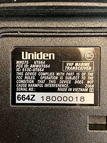 Uniden MHS75 2-Way Marine Radio - Black