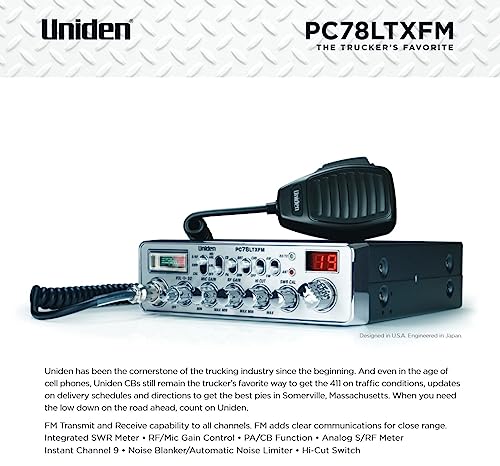 Uniden PC78LTXFM 40-Ch CB Radio with Dual-Mode