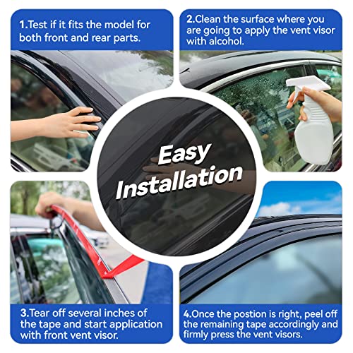 Honda Civic Window Rain Guards Shield - Coupe