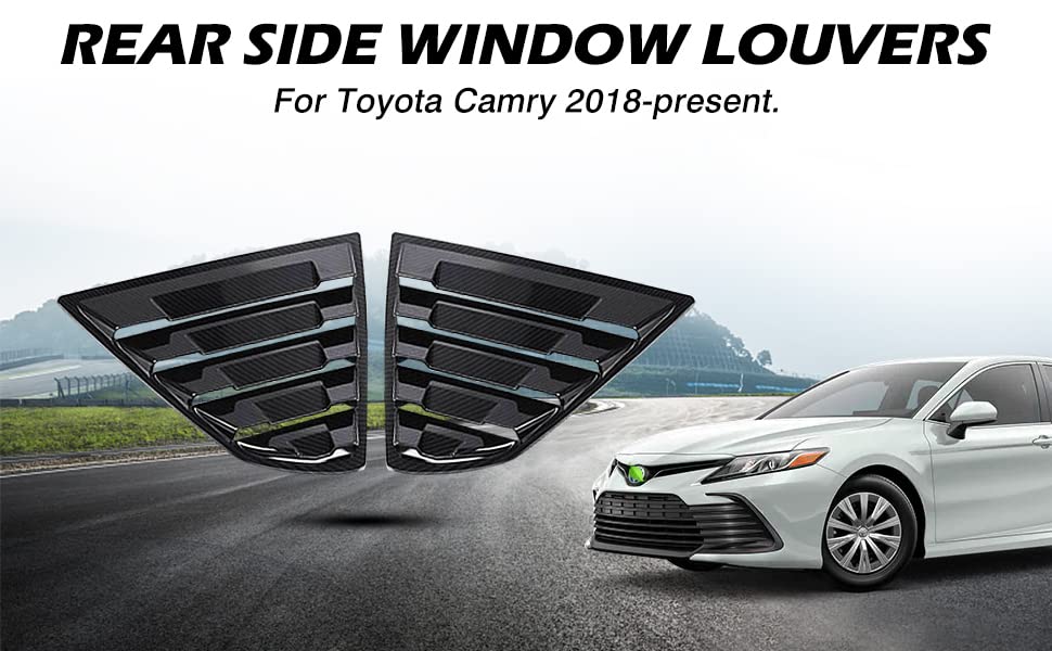 Toyota Camry Rear Window Louvers - Carbon Fiber