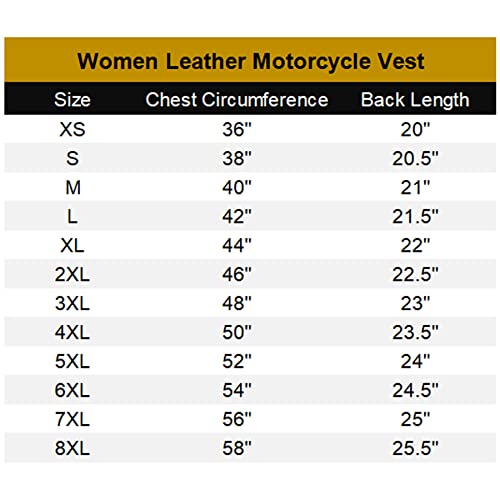 Women's Black Leather Motorcycle Vest with Concealed Carry Pockets