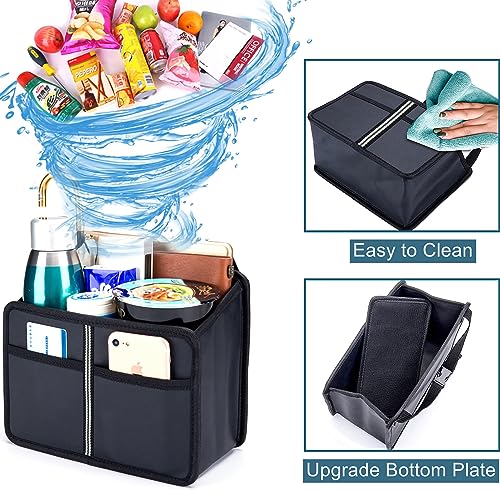 Premium PU Leather Foldable Car Backseat Organizer Bag