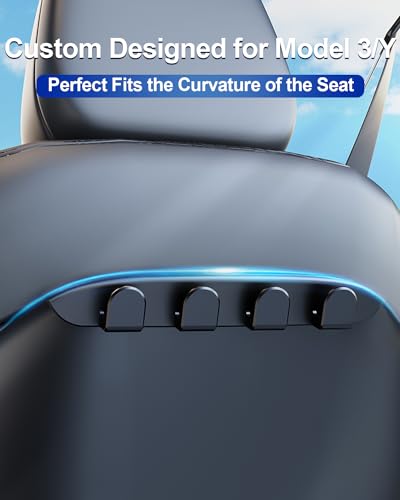 Tesla Model Y Model 3 Car Seat Hooks Organizer