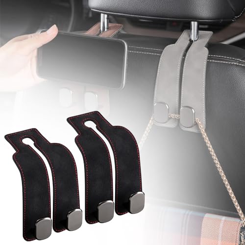 Car Seat Back Hooks with Phone Holder & Organizer