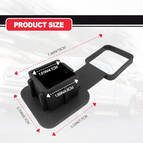 Black Trailer Hitch Cover for 2 Inch Receivers