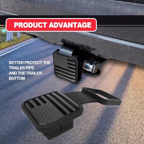 Black Trailer Hitch Cover for 2 Inch Receivers