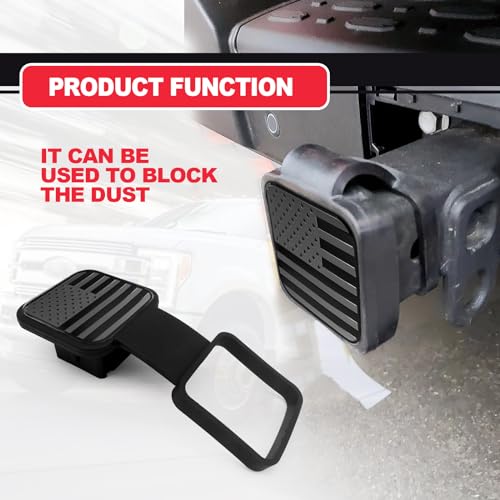 Black Trailer Hitch Cover for 2 Inch Receivers