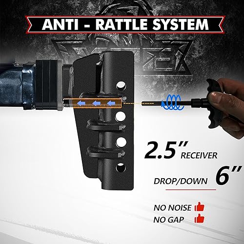 XPE 6" Adjustable Drop Hitch for Heavy Duty Truck