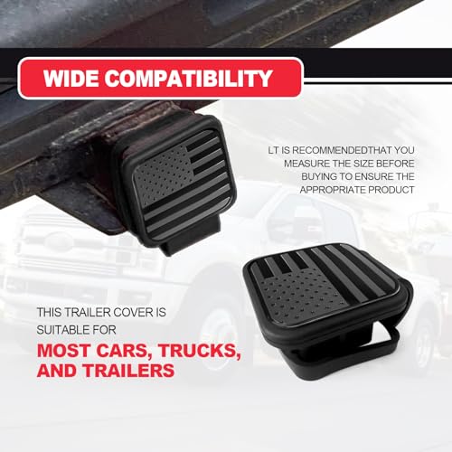 Black Trailer Hitch Cover for 2 Inch Receivers