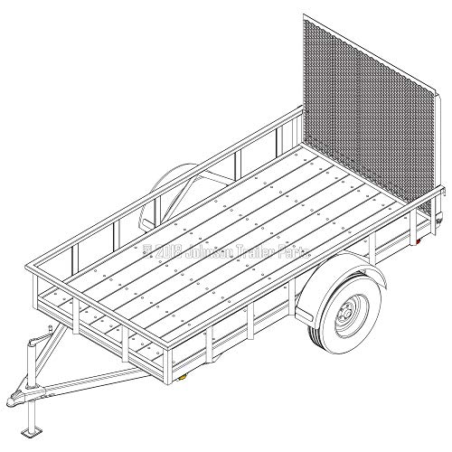Utility Trailer Blueprints: 5′ x 10′, 3,500 lb Capacity