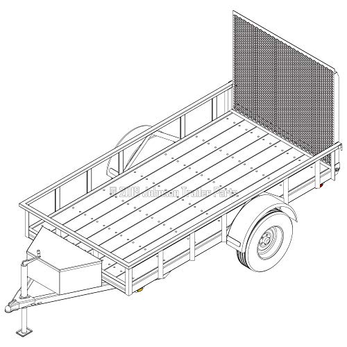 Utility Trailer Blueprints: 5′ x 10′, 3,500 lb Capacity