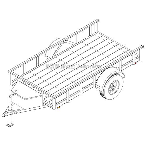 Utility Trailer Blueprints: 5′ x 10′, 3,500 lb Capacity