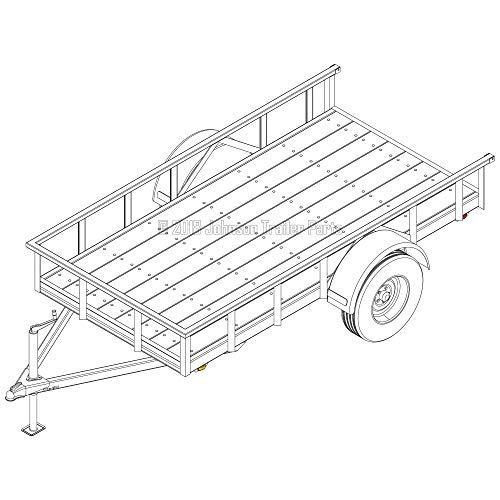 Utility Trailer Blueprints: 5′ x 10′, 3,500 lb Capacity