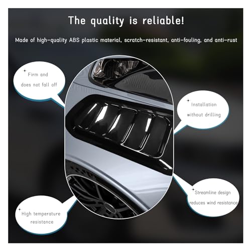 2PCS Car Hood Air Vent Cover, Universal Automotive Bonnet Air Vents