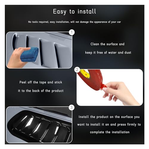2PCS Car Hood Air Vent Cover, Universal Automotive Bonnet Air Vents