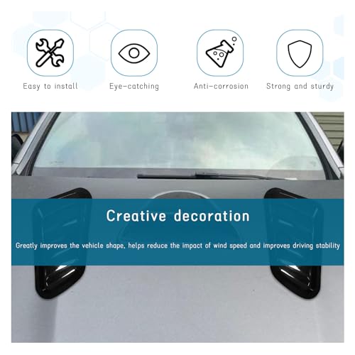 2PCS Car Hood Air Vent Cover, Universal Automotive Bonnet Air Vents