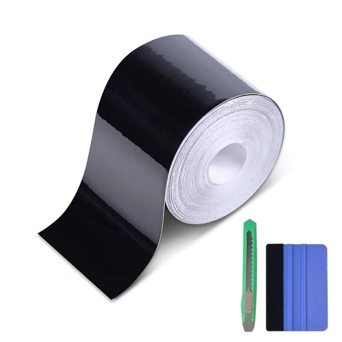 Black Gloss Vinyl Wrap with Installation Kit - 2" x 30