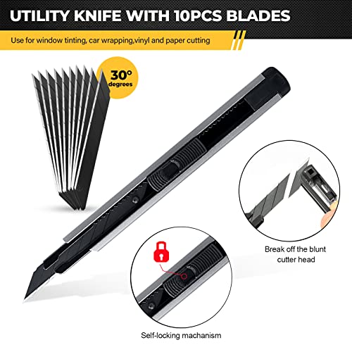 Car Vinyl Wrap Tool Kit with Utility Knife & Cutter