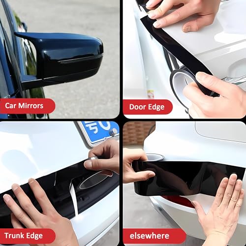 Black Gloss Vinyl Wrap with Installation Kit - 2" x 30