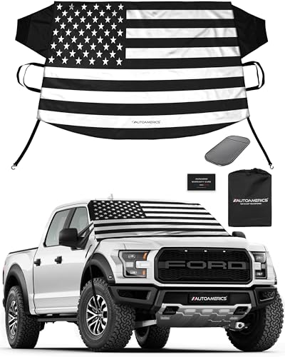 Winter Snow & Frost Blocker Windshield Cover - USA Flag