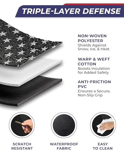 Winter Snow & Frost Blocker Windshield Cover - USA Flag