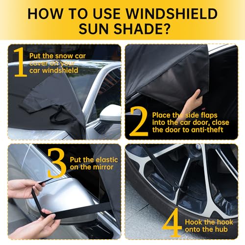 Extra Large Windshield Cover, Premium Oxford Material