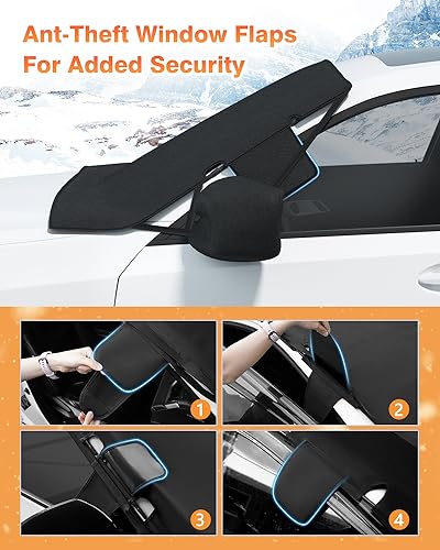 All Seasons Car Windshield Snow Cover with Mirror Covers