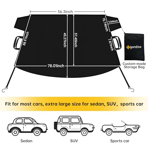 Extra Large Windshield Cover, Premium Oxford Material