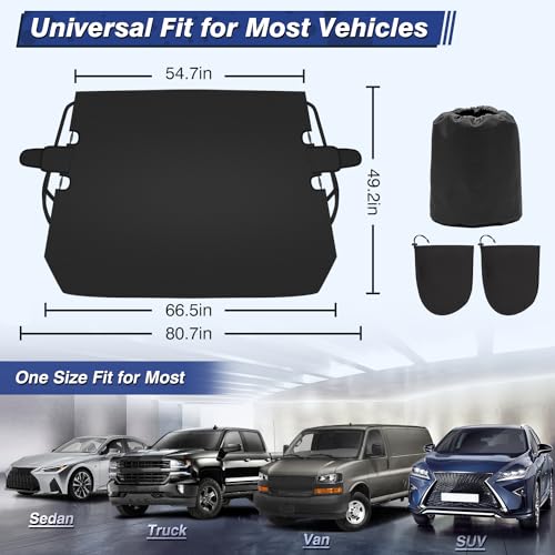 All Seasons Car Windshield Snow Cover with Mirror Covers